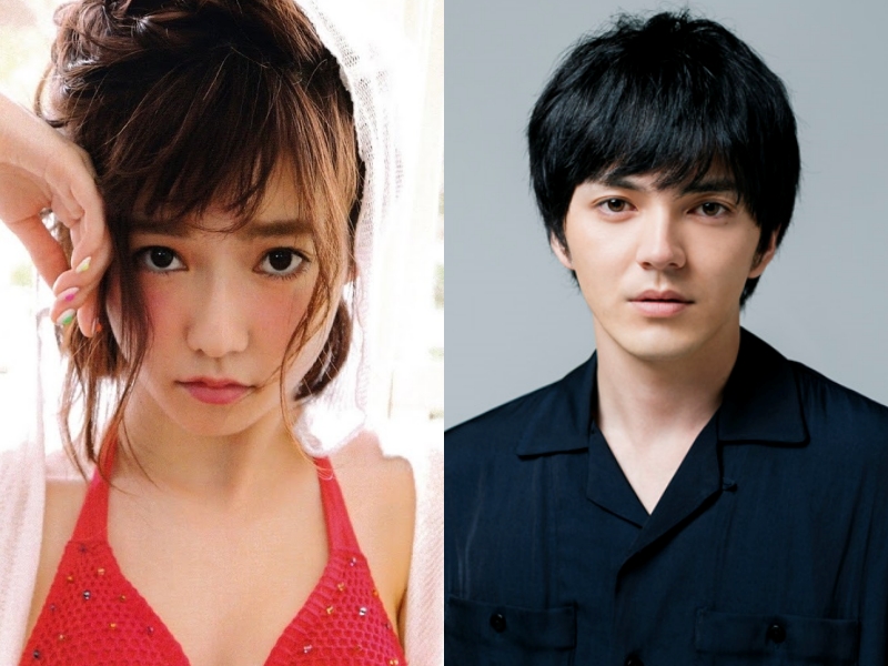 日本演員林遣都（右）才發表婚訊，前女友島崎遙香（左）卻意外被牽扯。（翻攝自mabui-onna、stardust）