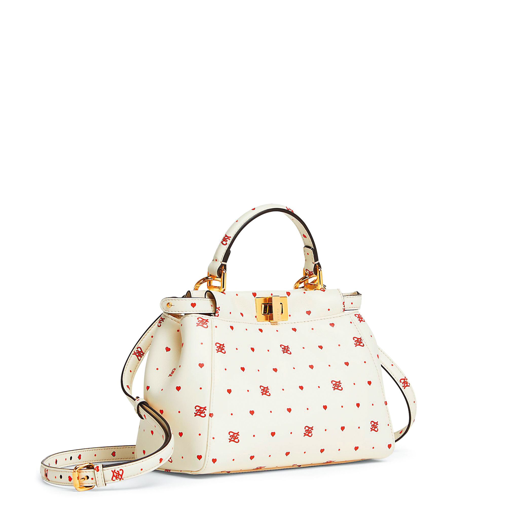 Peekaboo Iconic Mini Karligraphy圖騰包款。NT$132,000（FENDI提供）
