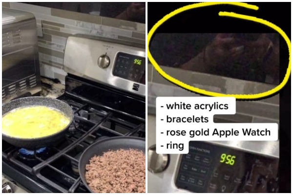 佩絲從男友傳來的照片中發現一雙女性的手,讓她找到對方劈腿的證據。(翻攝自Kayla Paeth IG)