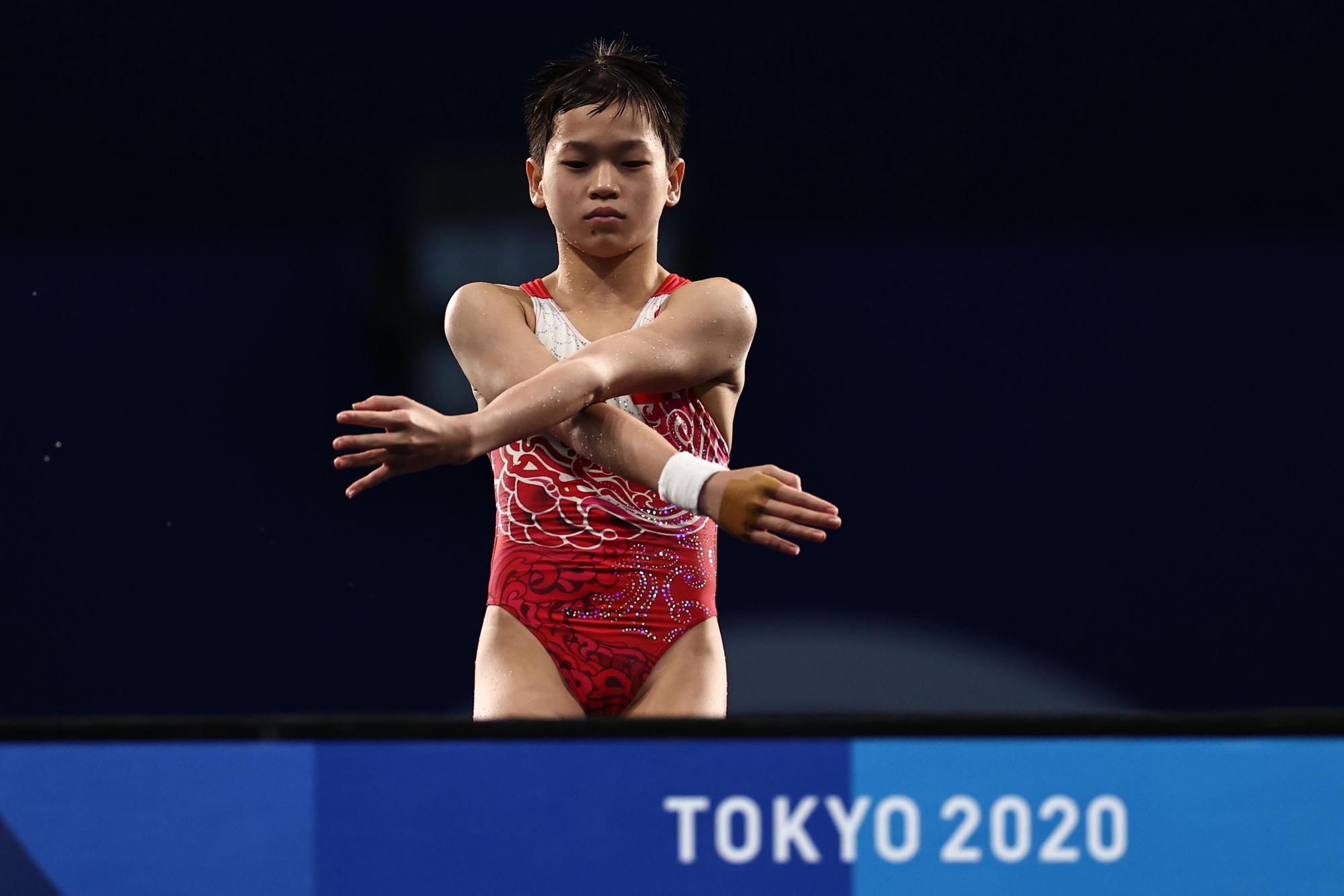 全紅嬋比賽過程成熟冷靜,心理素質完全不像14歲小女孩。(東方IC)