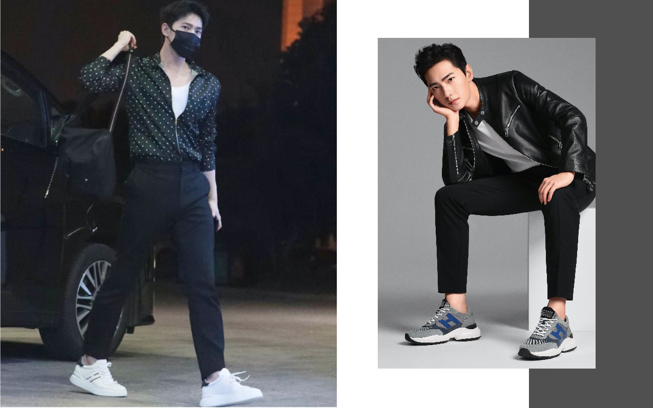 楊洋今年晉身Hogan全球代言人,他穿著秋冬全新系列休閒鞋亮相。(迪生提供)
