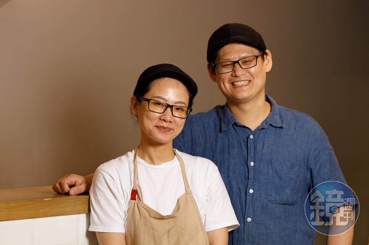 老闆娘林幸臻（左）常給老闆林子鈞（右）意見，讓料理出奇制勝。 