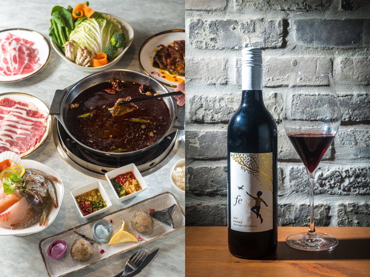 「芳朵法式麻辣鍋」想讓客人一邊吃麻辣鍋，一邊配酒，像在吃西餐般優雅。