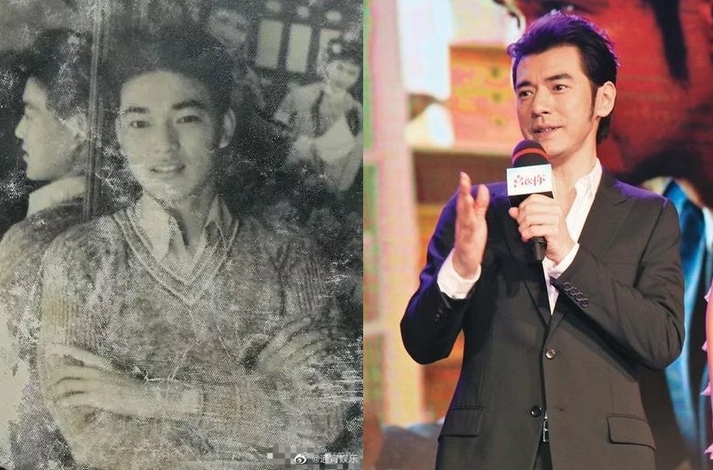 網路上流傳的「金城武爸爸年輕時」的照片，比金城武親生父親還像金城武。（網路圖片）