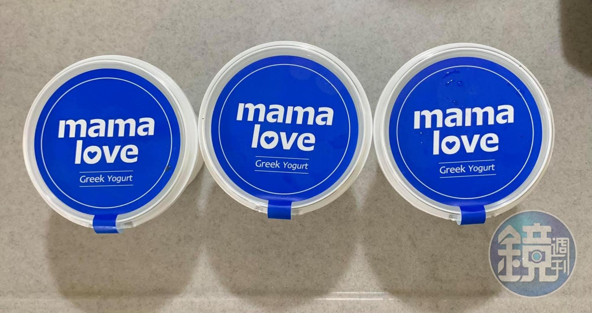 「Mamalove」是前《壹週刊》同事自創的活菌優格品牌，今天用的是低脂的希臘優格。
