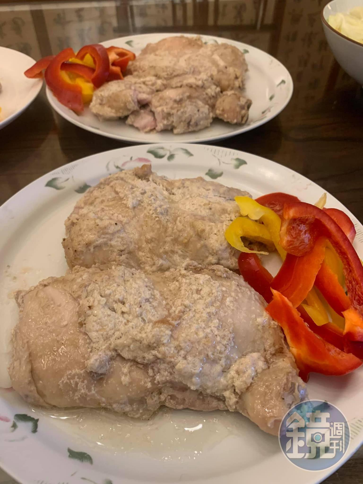 兒子說除了薑味濃郁外，優格也提供了淡淡酸味。