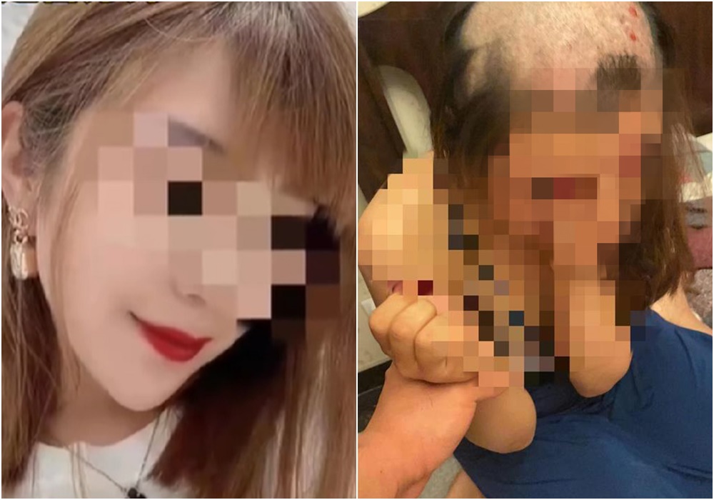 人妻被丈夫懷疑出軌，慘遭對方剃頭懲罰。（翻攝微博）