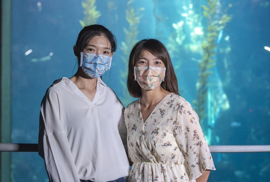 海景公司與匠心聯名推出海洋生物口罩。(屏東國立海洋生物博物館提供)