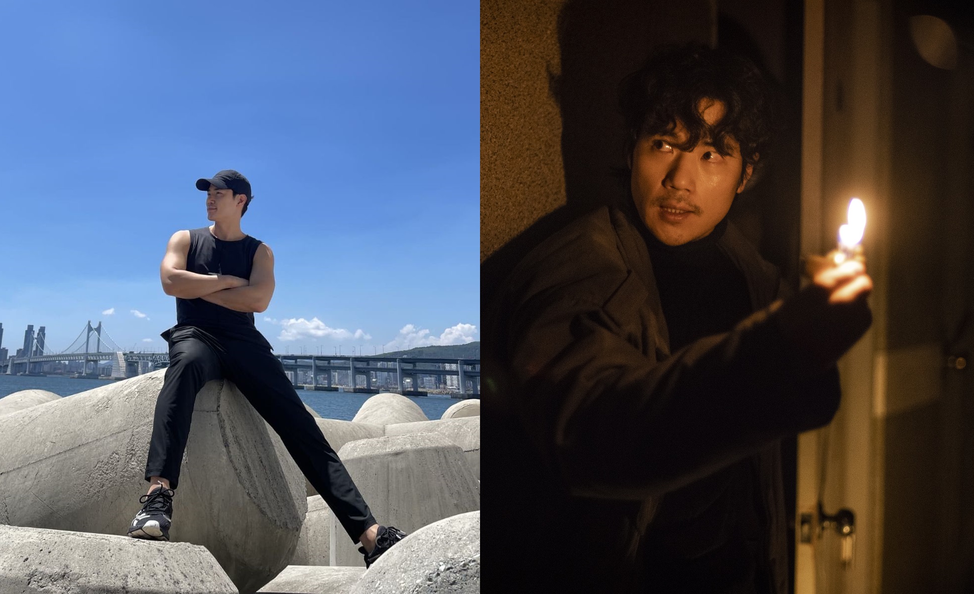 金剛于身材高大壯碩（左圖），但因為怕鬼入行近20年才下定決心接演首部恐怖片。（左圖翻攝自金剛于Instagram，右圖采昌國際多媒體提供）