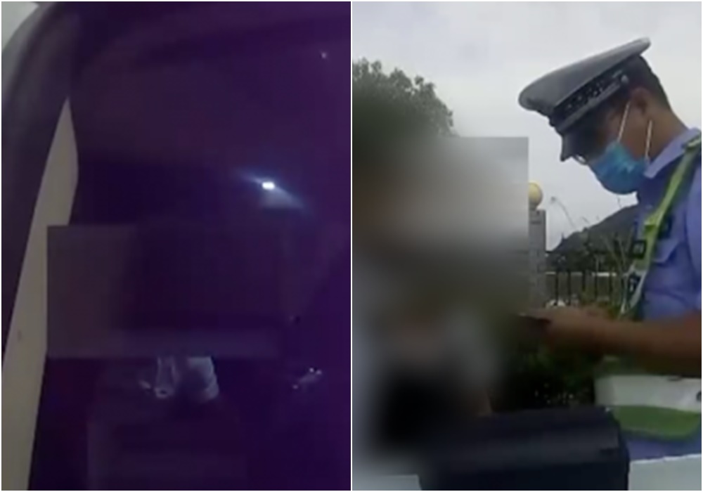 巡邏警往後座一看,竟看到一對男女正在交纏,最後依法對駕駛作出處分。(翻攝看看新聞)