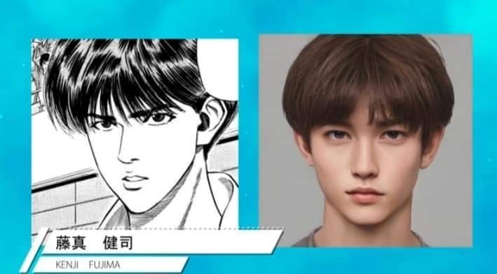 有網友以電腦技術還原《灌籃高手》16位角色，其中藤真被認為「帥翻」。（翻攝籃球時報 My Basketball Times臉書粉專）