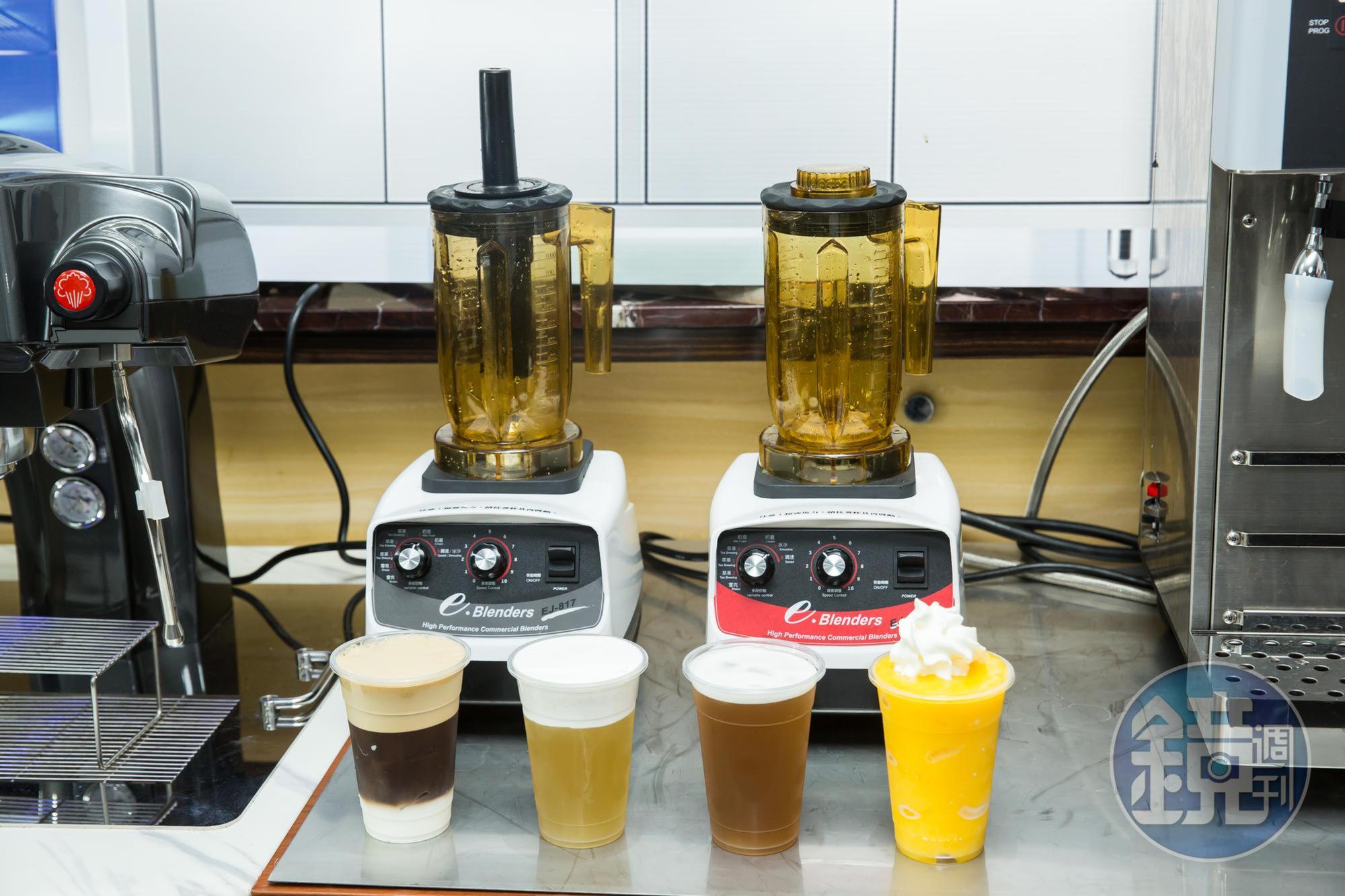 一台多功能漩茶機，風行兩岸手搖茶飲市場，平均年賣近10萬台。