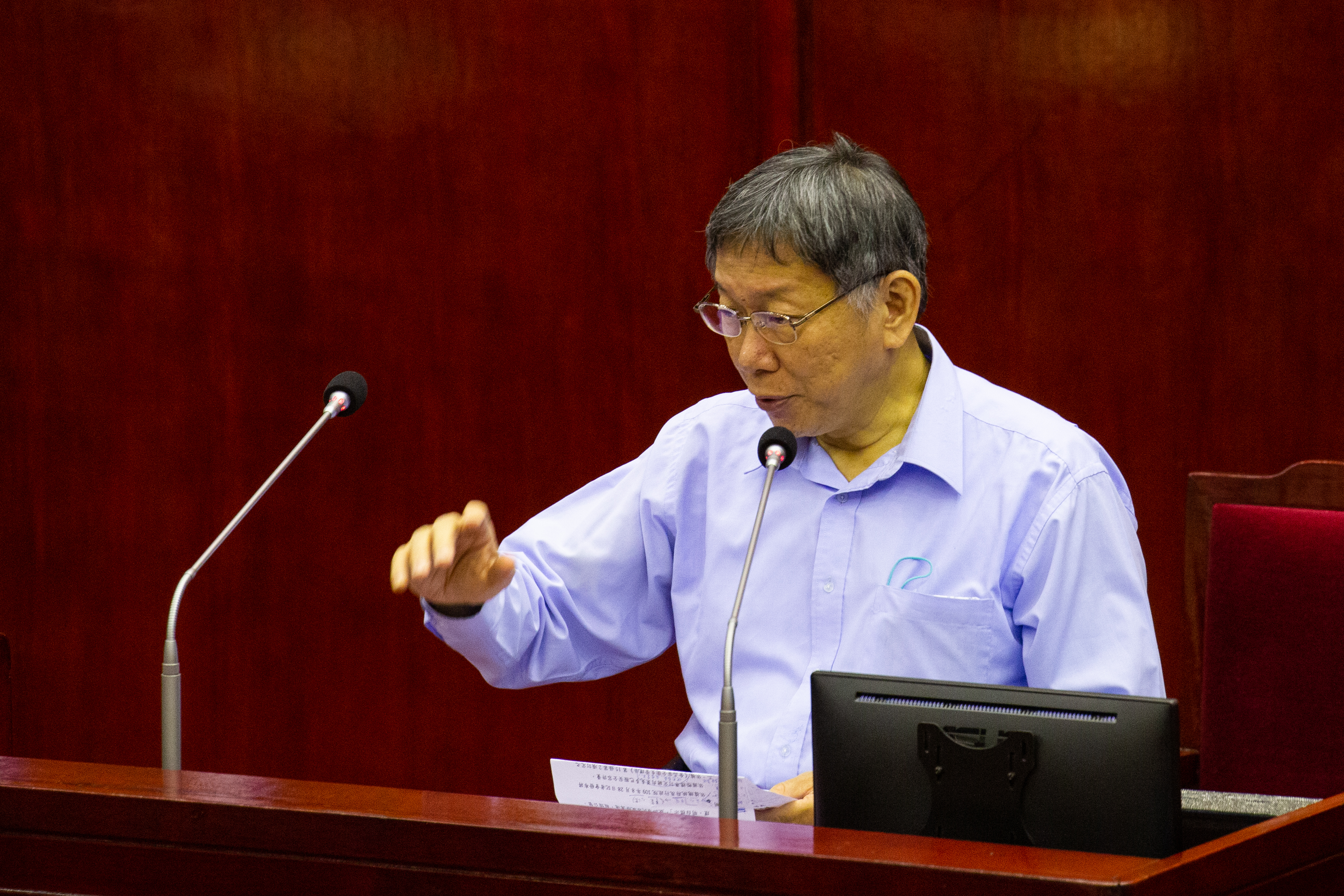 台北市長柯文哲表示，這次警察人事大調動只是把過去幾十年沒有執行的規定徹底執行而已。（本刊資料照）