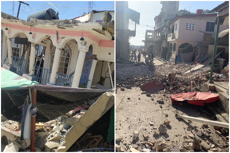 海地遭受7.2強震侵襲，導致嚴重死傷。（翻攝自推特）