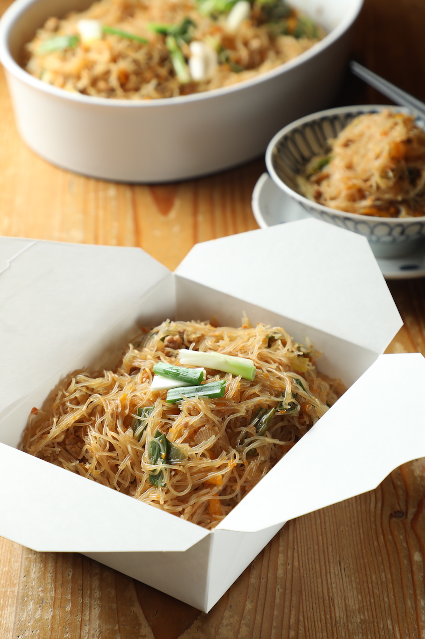 家常味的「南瓜米粉」甜潤鬆香。（預約外帶，250元／份）