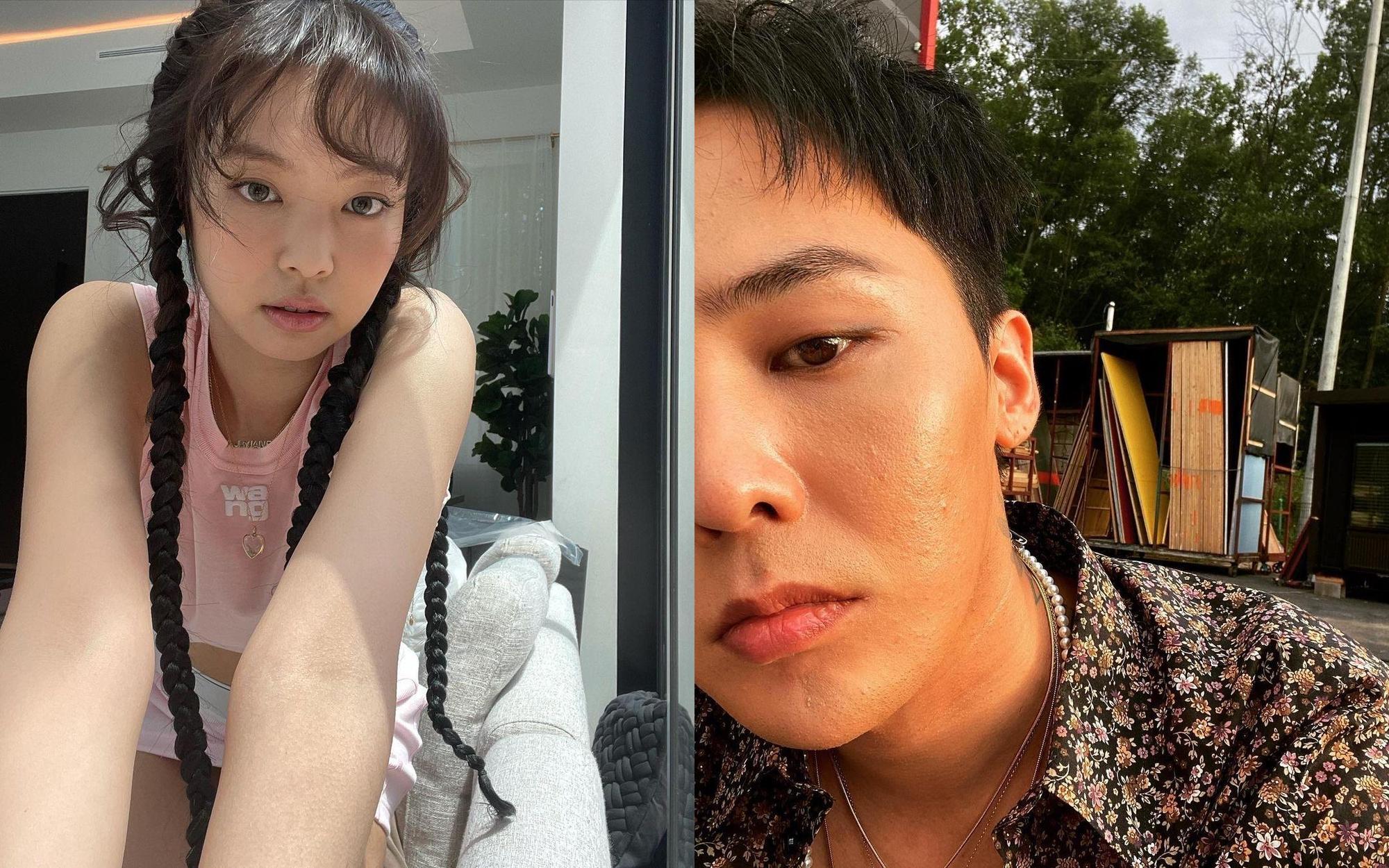 韓媒爆料GD最近曾探班女友JENNIE的廣告拍攝現場,戀情穩定。(翻攝JENNIE、GD IG)