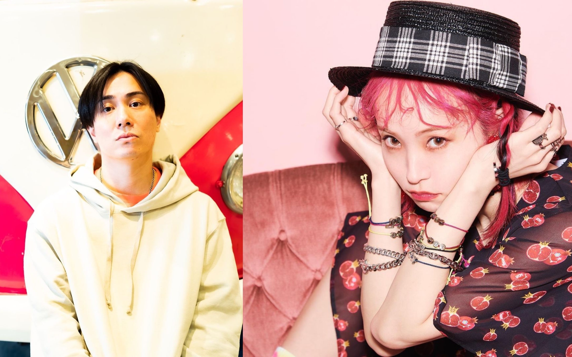 歌姬LiSA（右）的老公鈴木達央傳出自殺未遂消息。（翻攝LiSA、鈴木達央IG）