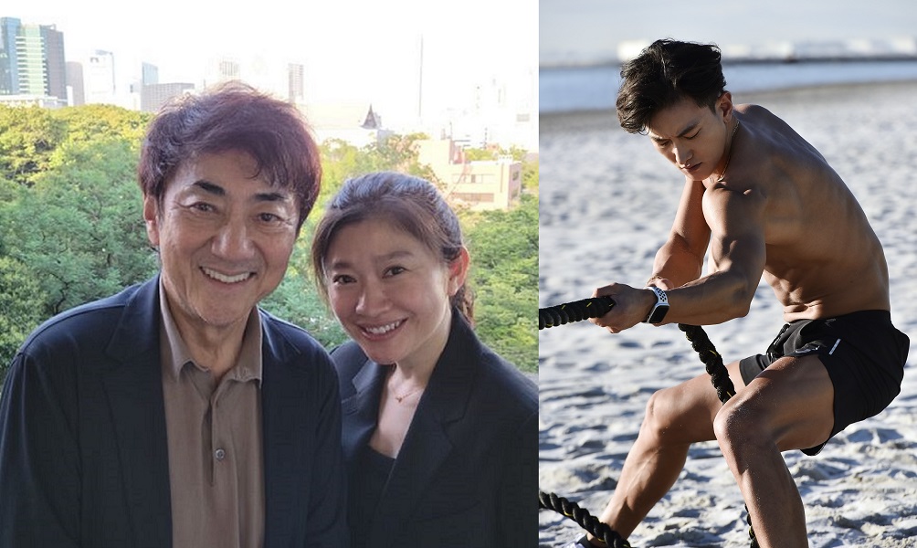 篠原涼子（左圖右）和市村正親（左圖左）上月宣布離婚，日本《週刊文春》指出篠原是因愛上韓團成員光秀（右圖），才會決定離婚。（左圖翻攝自產經體育報，右圖翻攝自光秀部落格）