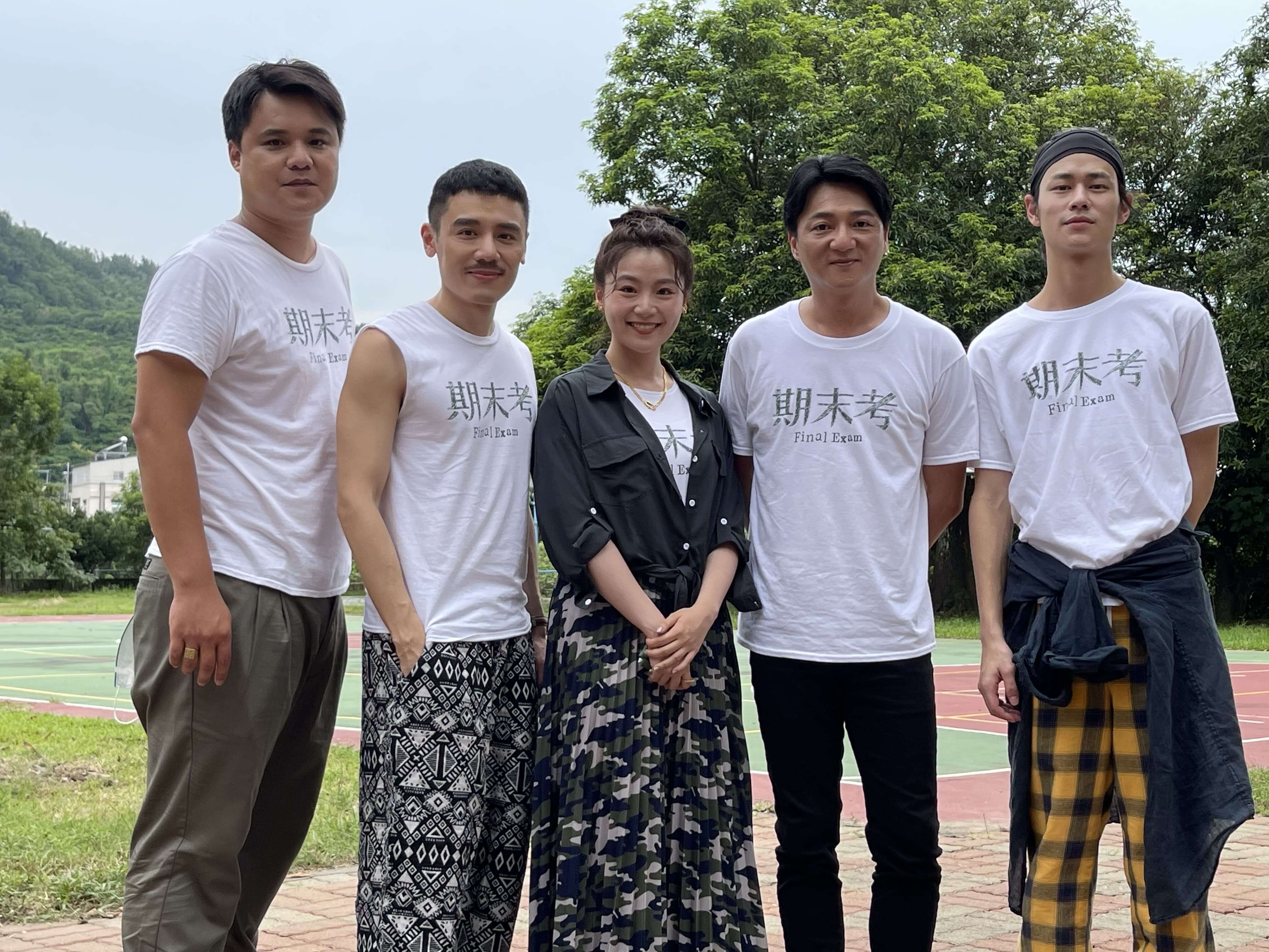 《期末考》主創群回到當初拍攝地高雄阿蓮國小舉辦電影映前記者會。（海鵬提供）