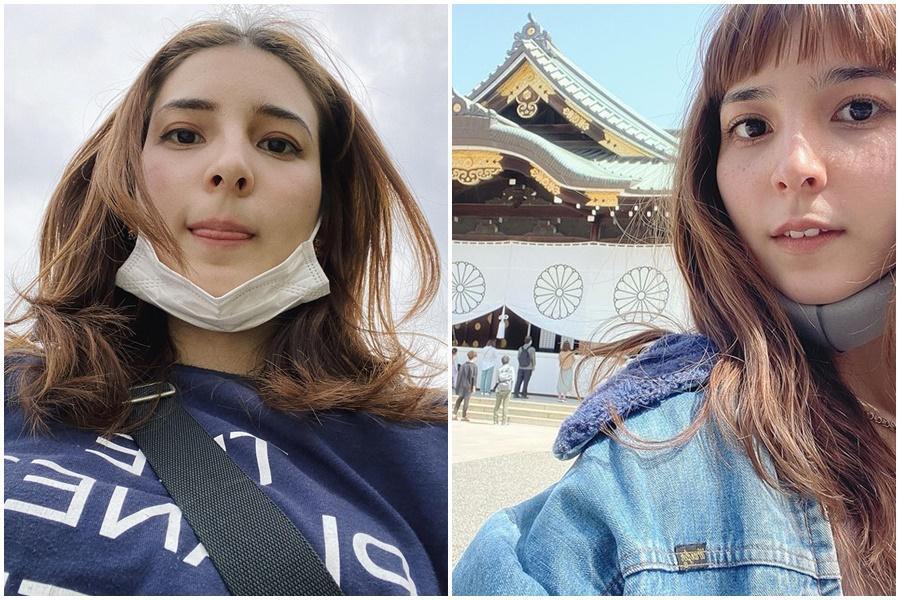 現年25歲的河島緹亞娜,外型甜美可愛,加上善舉隨即爆紅。(翻攝自河島緹亞娜IG)