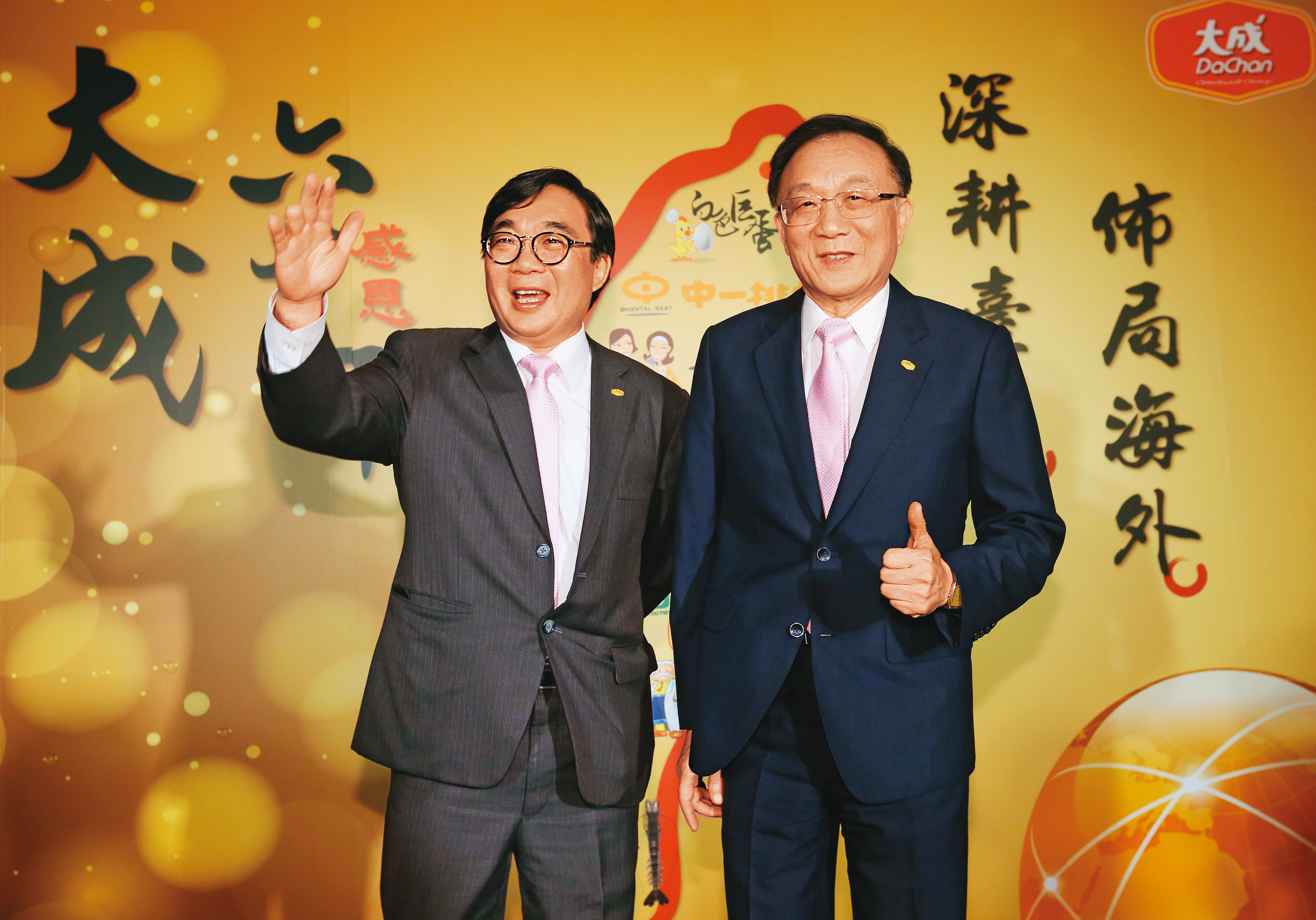 6年前，大成長城董事長韓家宇（右）就嗅到植物肉商機，希望藉此一圓其進軍全球肉品市場的夢想。