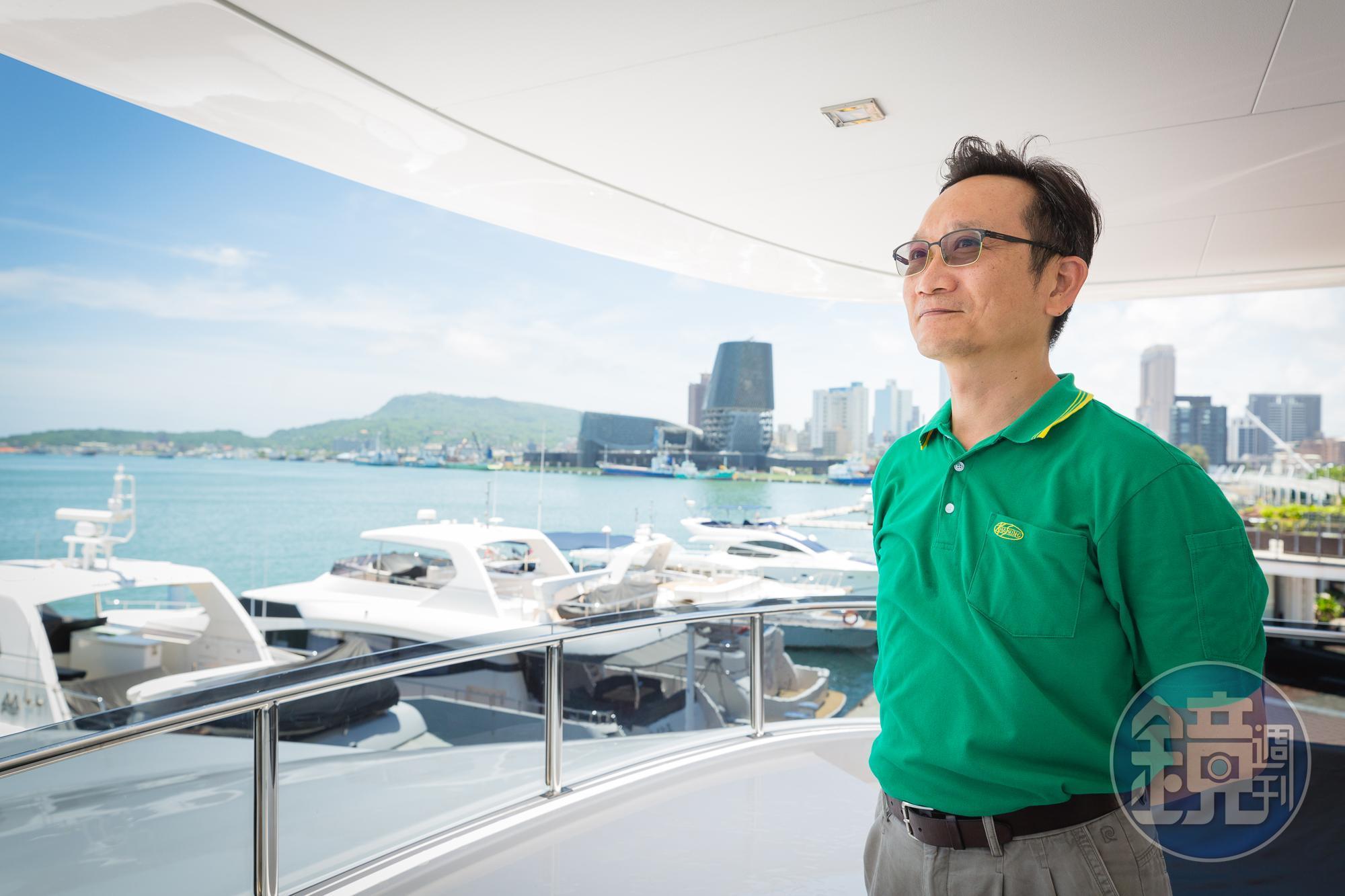 嘉信遊艇是台灣最大客製化遊艇公司,總經理龔俊豪近來開始布局品牌市場。