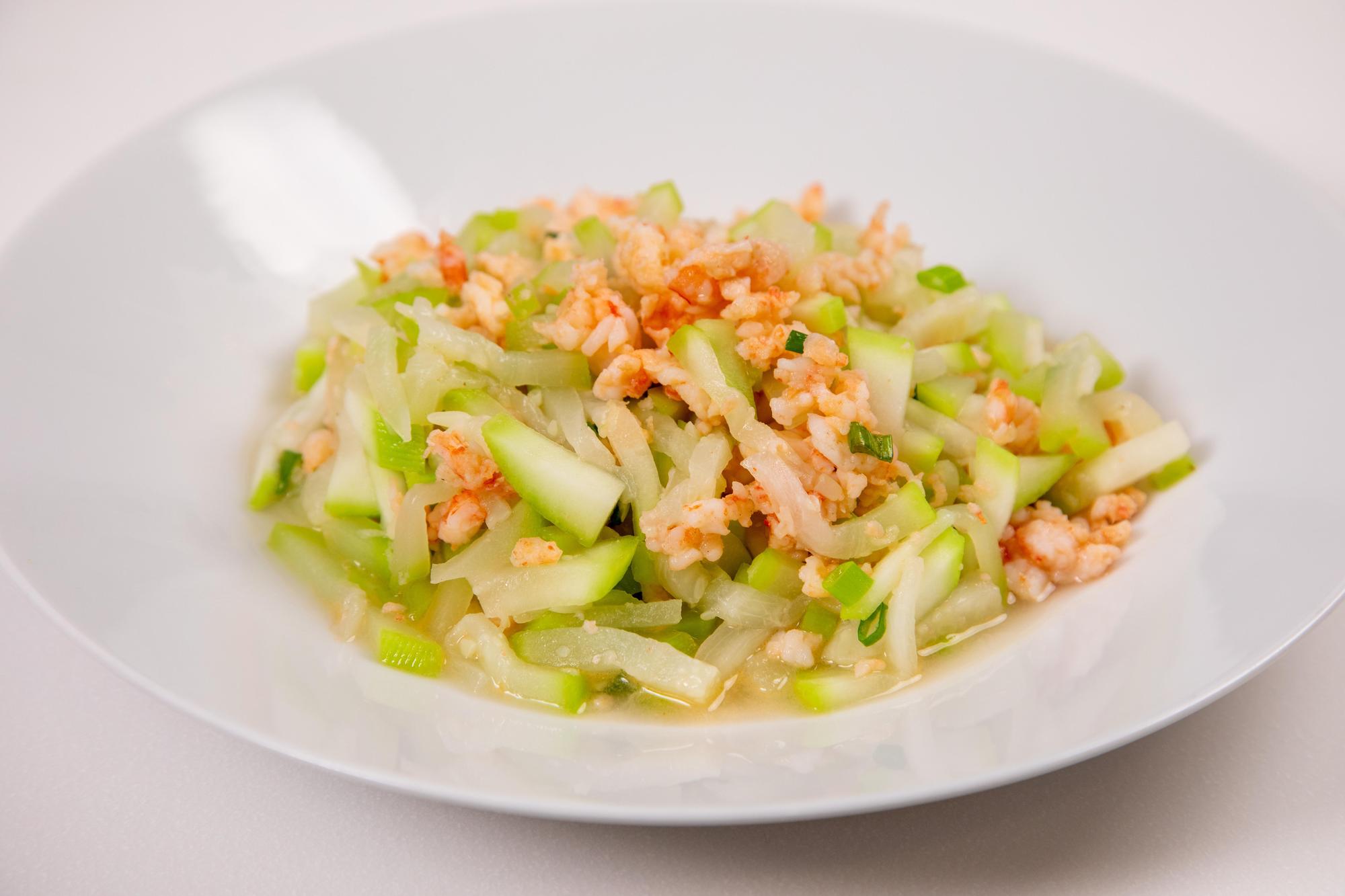 「瓠瓜蝦仁」是質地柔軟的低渣食物。