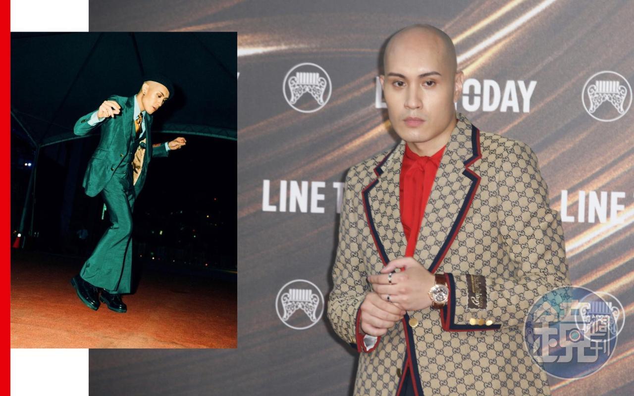 黃宣在去年(左圖)與今年(右圖)都穿著Gucci走上金曲獎星光大道。