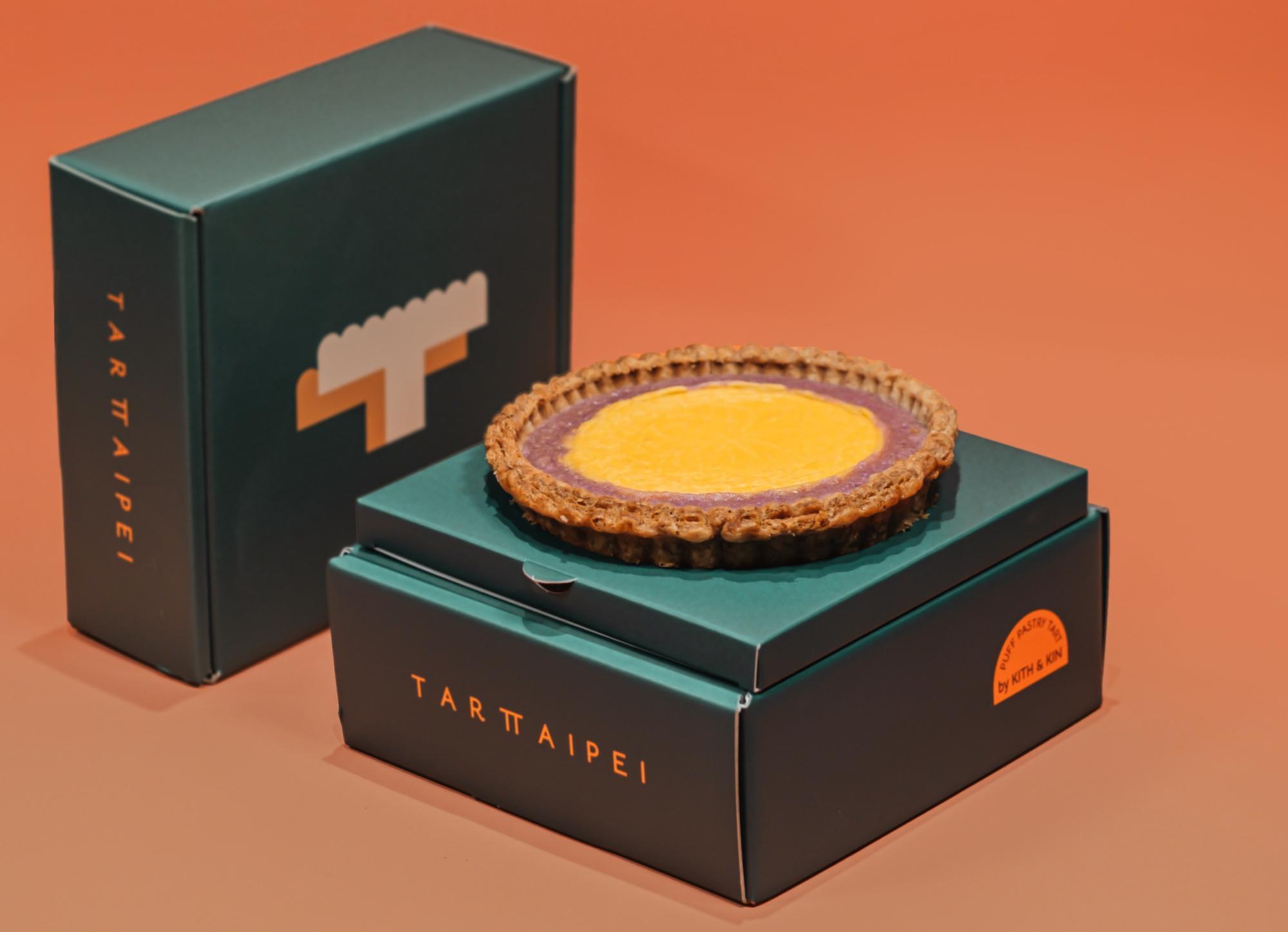 TART TAIPEI「芋見皓月」5吋芋泥鹹蛋黃豆沙塔。（TART TAIPEI提供）