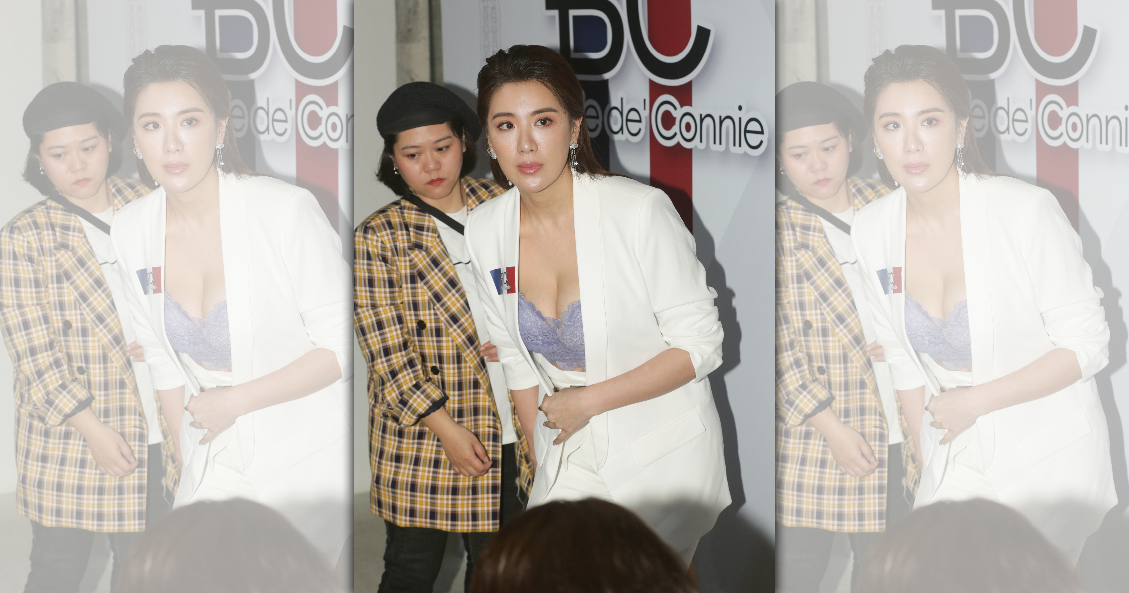 小楨（前）遭昔日閨密爆料，曾找記者設計前夫李進良。