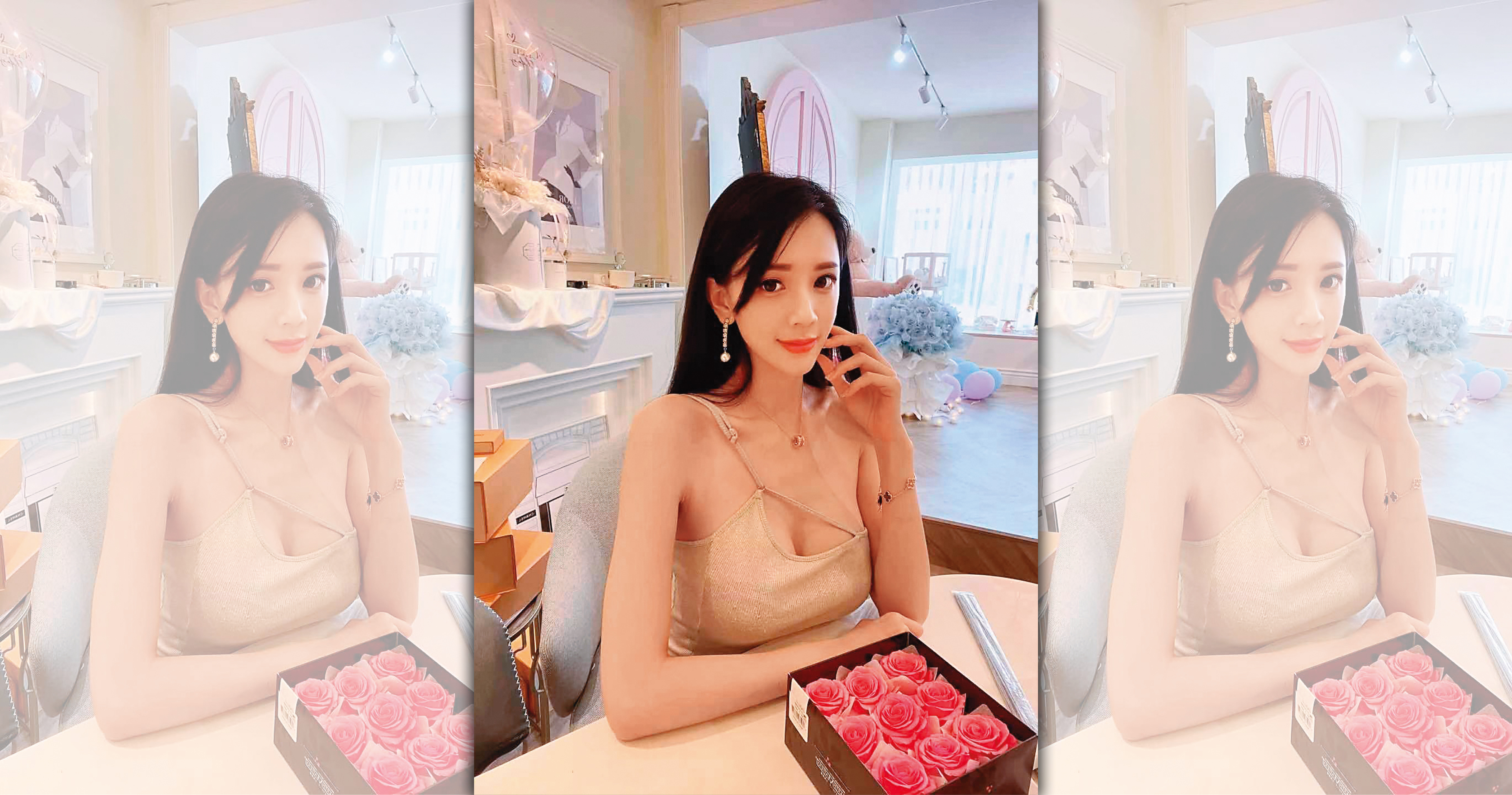 翁子涵報名日本AUBE證照班課程及進階花藝講師課，未來想開班授課。（翁子涵提供）