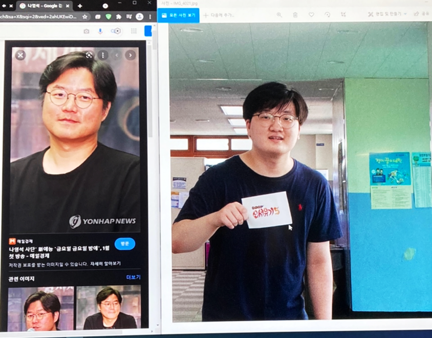 最受台灣網友好評的就是羅PD，簡直神複製。韓國網友也留言說百分百還原。（翻攝自「議政府高中（의정부고등학교 학생자치회）FB」）