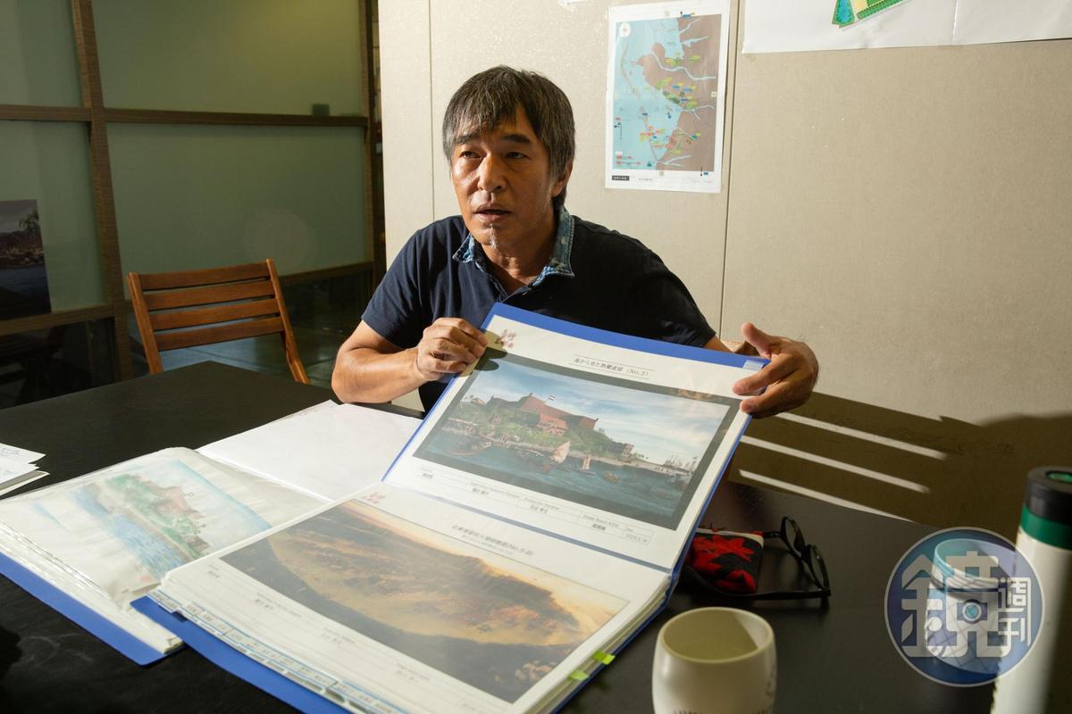 日籍美術指導花谷秀文為《臺灣三部曲》繪製主要場景設計圖，電影細節考究，場景也不惜成本實地搭建。