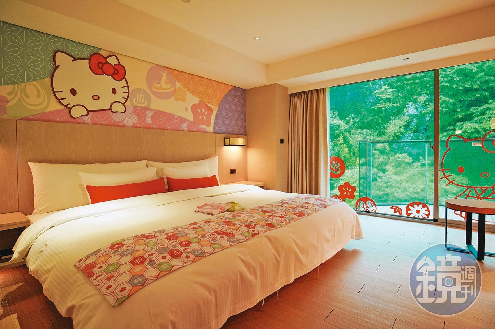 布置滿滿Hello Kitty的主題房,全館限量5間。