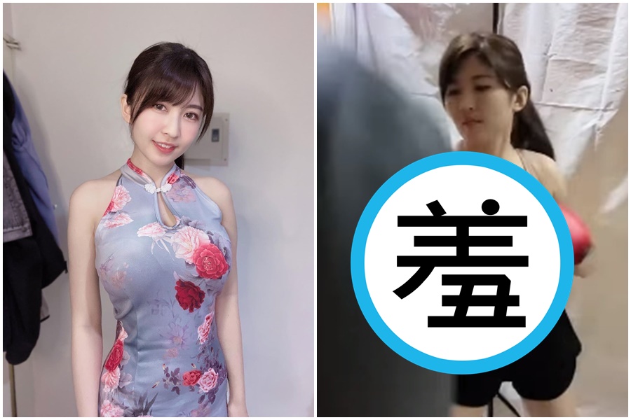 李藹蔚短短17秒的打拳影片吸引逾7萬人觀看。（翻攝自Aiwei Hero李藹蔚🇹🇼台北🇲🇾ipoh歌手 IG）