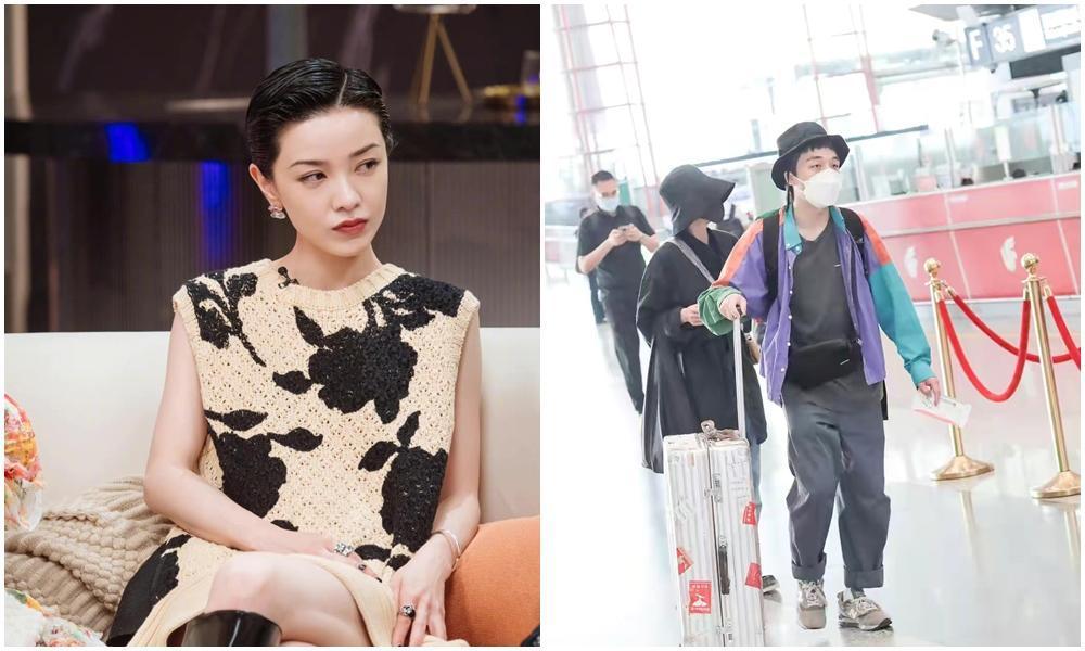 郭采潔近年事業重心轉往大陸，遭直擊與大陸音樂人伊德爾，一起現身機場。（翻攝自微博）