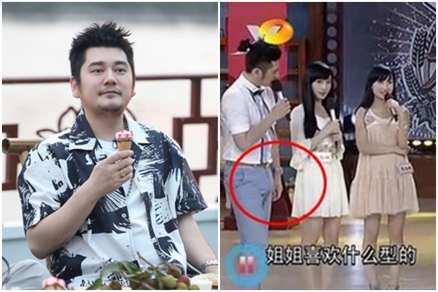 知名主持人錢楓深陷下藥迷姦風波，近日在被網友起底過去節目疑似「勃起」畫面。（翻攝自微博）