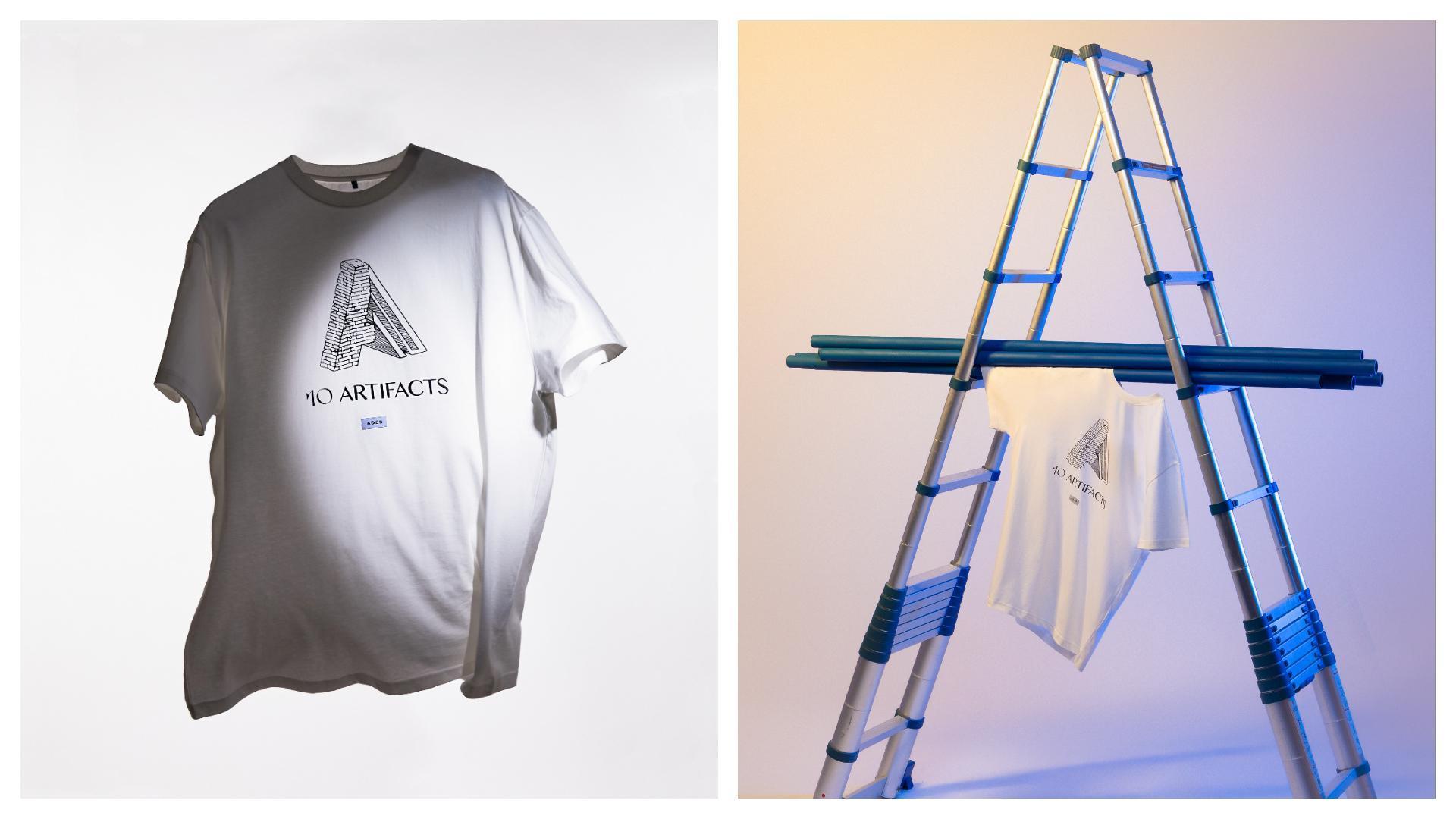 ARTIFACTS 10週年慶,與ADER error合作推出聯名T-shirt。(ARTIFACTS提供)