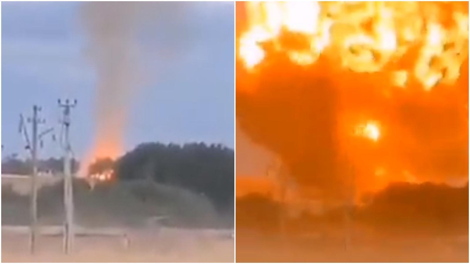 阿富汗首都喀布爾機場26日發生兩起爆炸事件。(翻攝自Junaid Ali Virk推特)