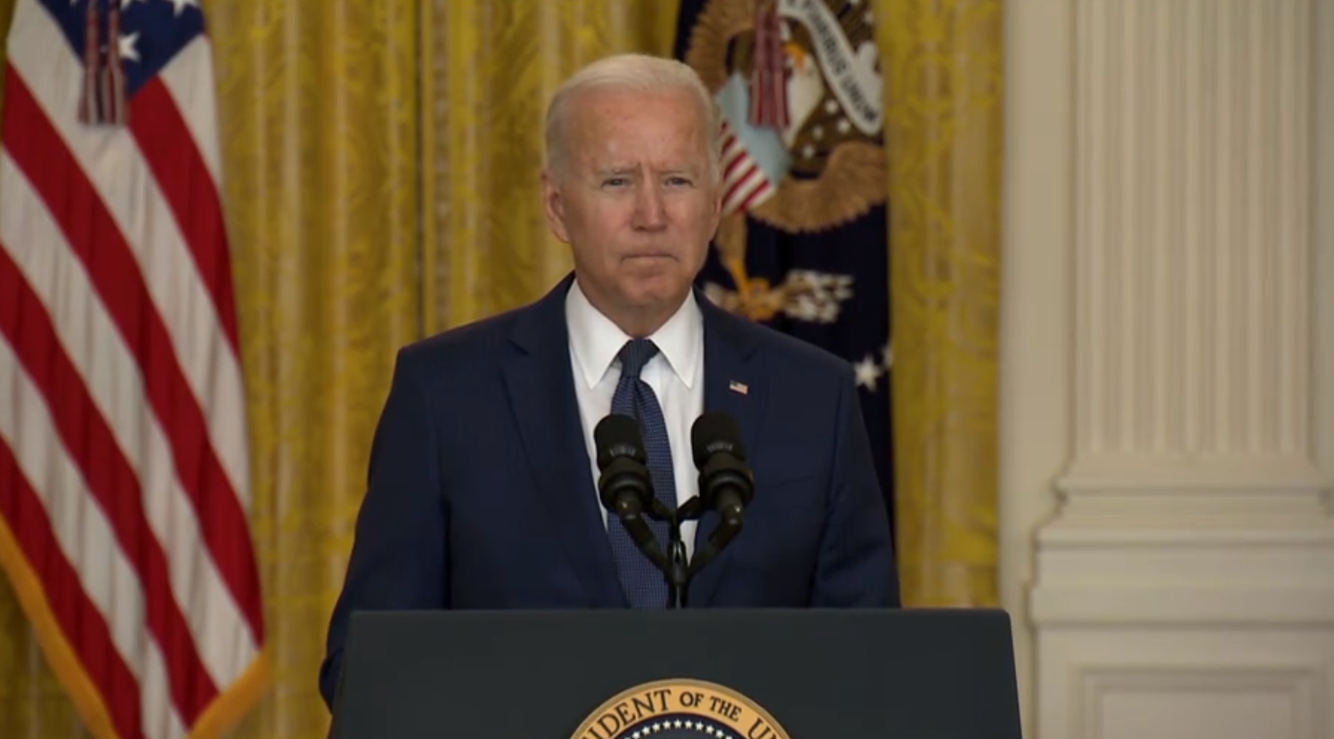 美國總統拜登在炸彈恐怖攻擊後，揚言要抓到凶手。（翻攝自白宮推特）