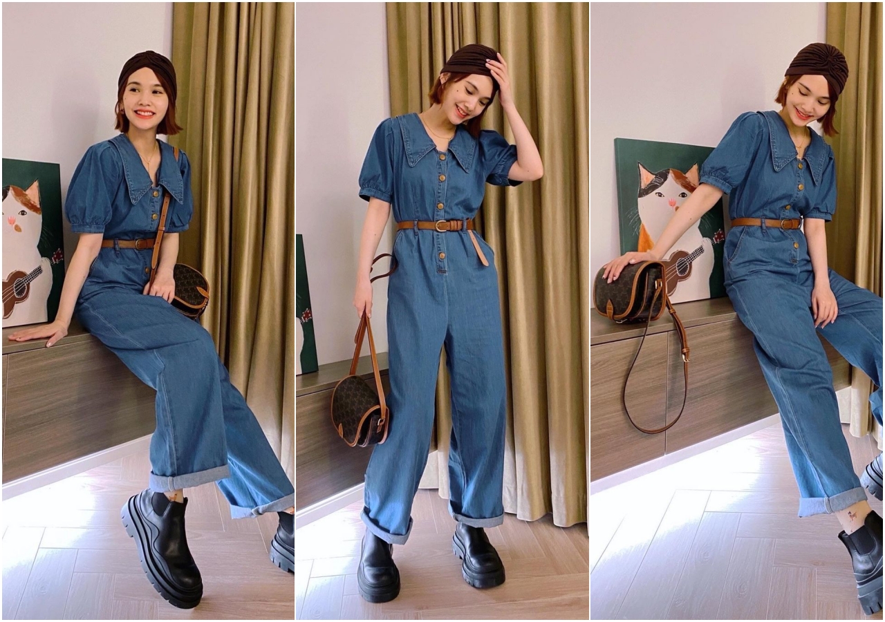 楊丞琳示範了CELINE Folco肩背包的多種拿法。（翻攝自楊丞琳IG）