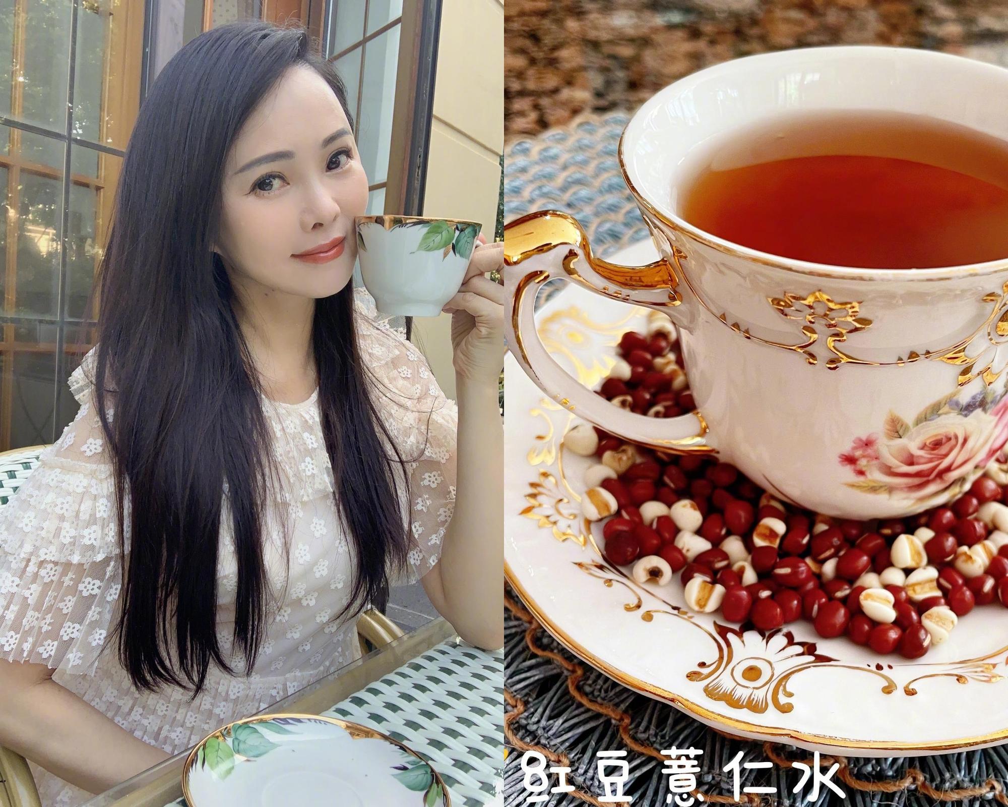 伊能靜分享個人養生飲料,難怪狀態保養得極好。(翻攝自伊能靜微博)