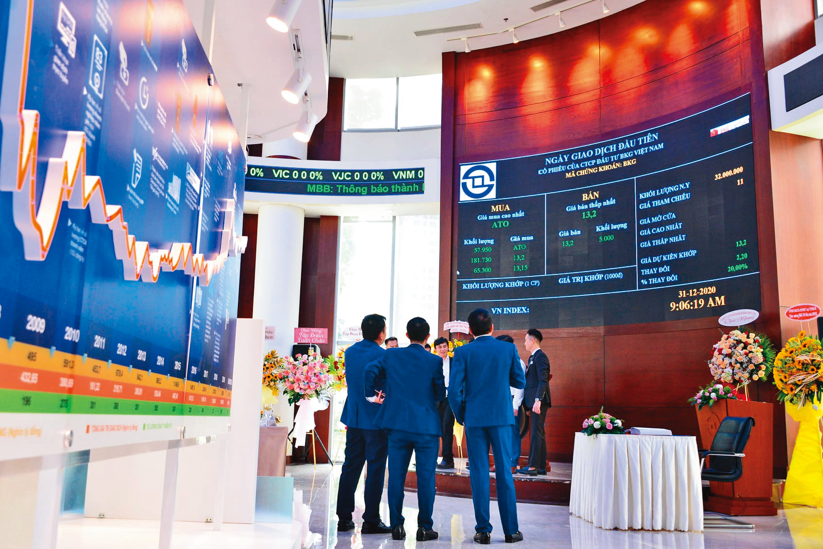 深受國內投資人追捧的亞洲最強股市越南，近期受疫情衝擊，充滿不確定性。（翻攝自胡志明市證交所臉書）