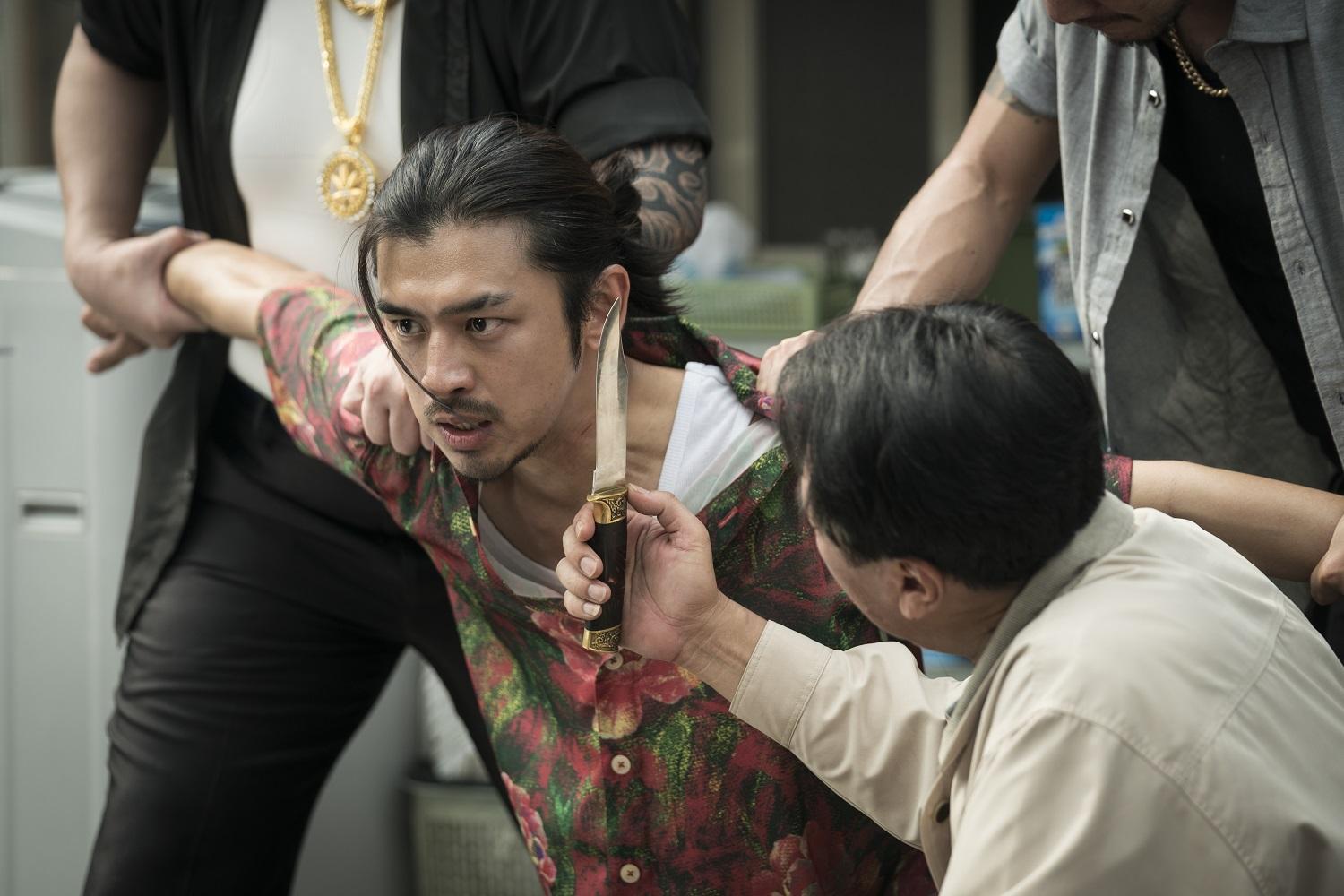 陳柏霖(中)一改大仁哥形象,《詭扯》扮演走歪路的刑警,影片已經獲得韓國富川奇幻影展評審團大獎。(台北電影節提供)