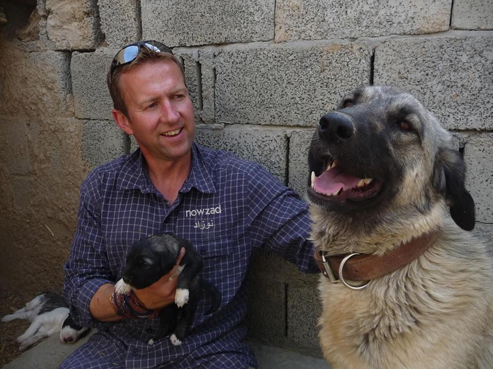 法辛是動物收容所「Nowzad」創辦人,阿富汗垮台後,他帶著200隻貓狗搭包機撤離,引起兩極評價。(翻攝domdyer70推特)
