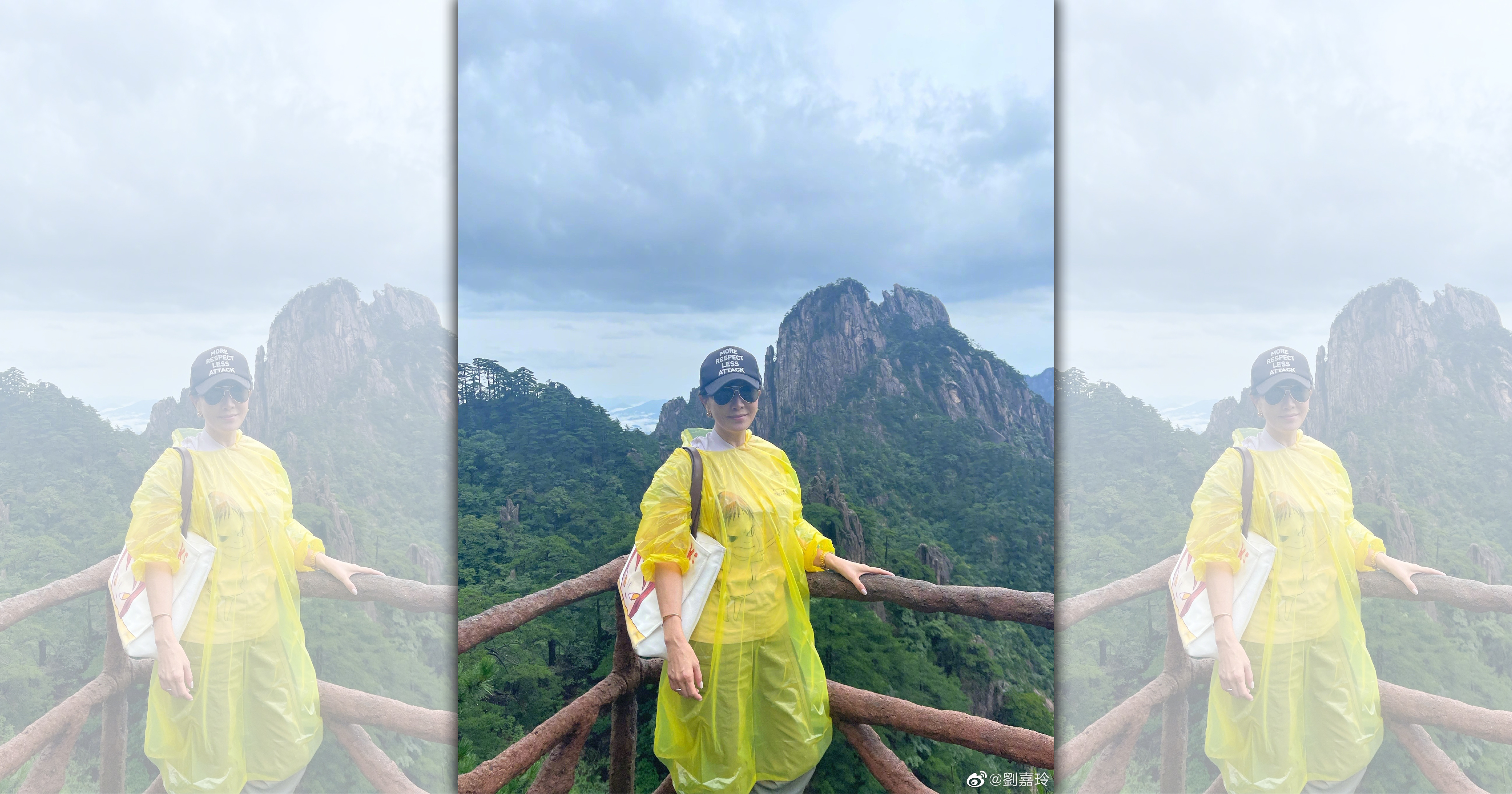 劉嘉玲經常一身勁裝爬山紓壓。（翻攝自劉嘉玲微博）