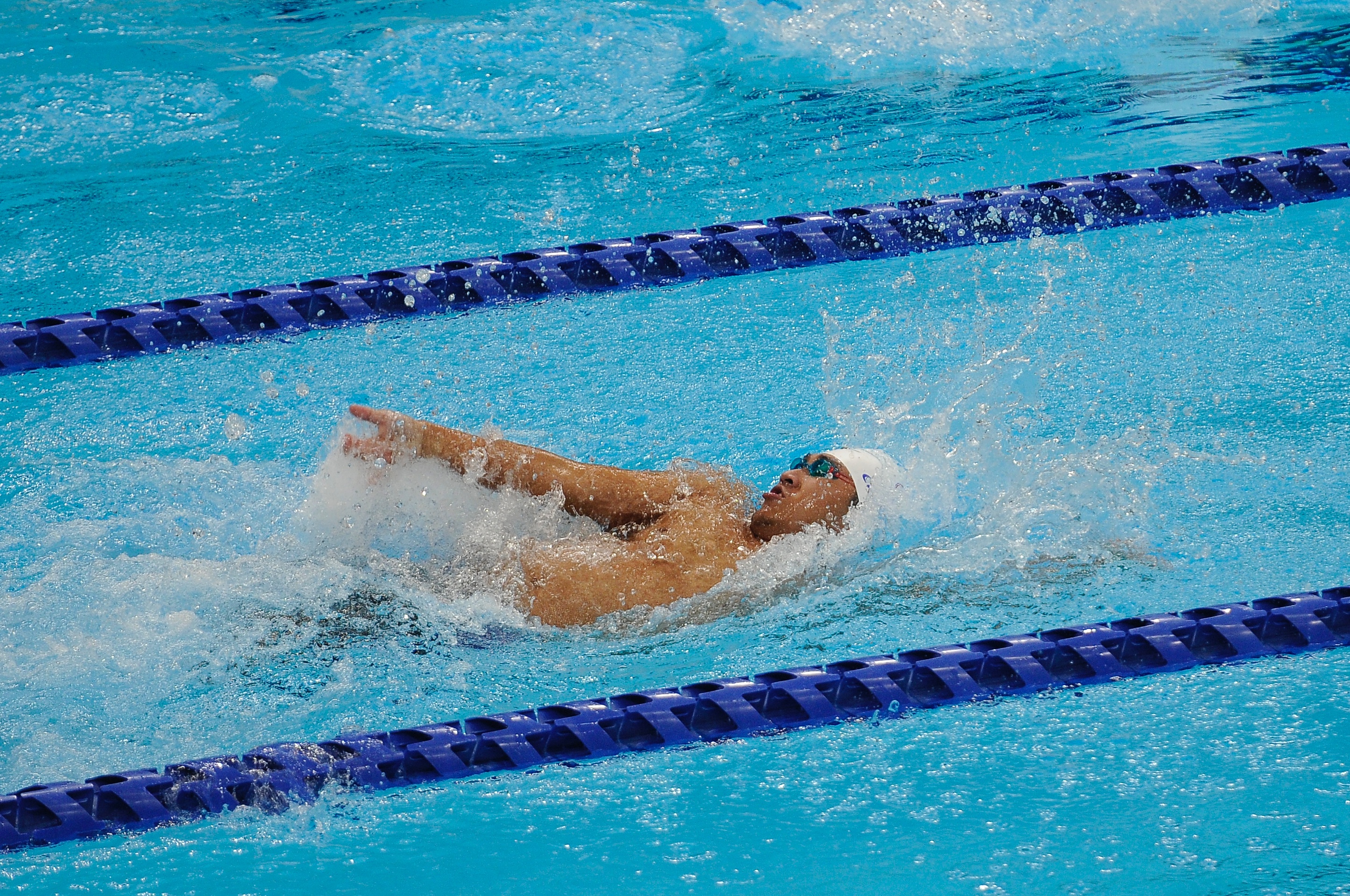 台灣帕運選手陳亮達今日出戰男子S7級100公尺仰式預賽，排名第9名作收。（體育署提供）