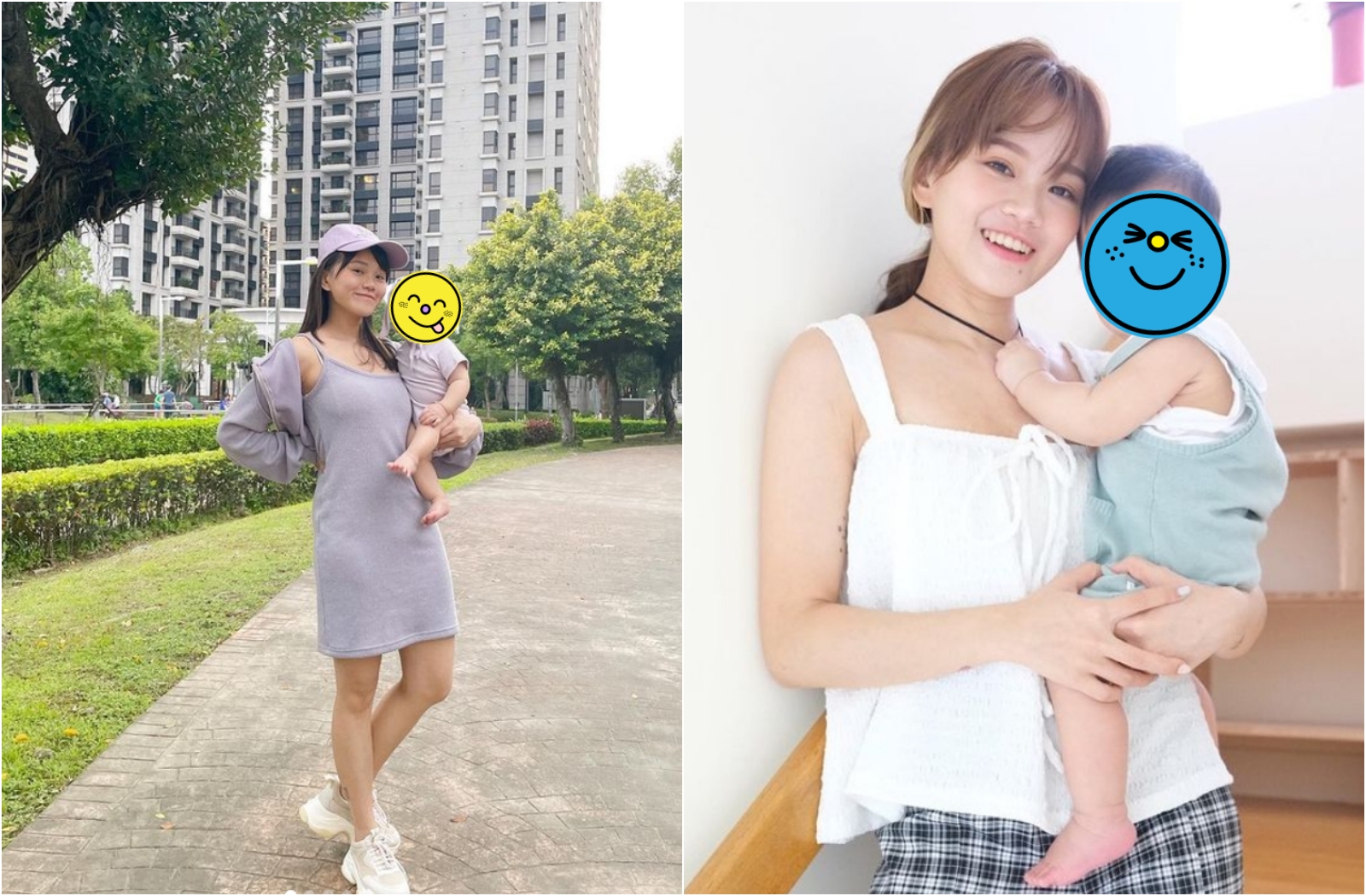 YouTuber彥婷收到私訊表示，當媽媽要自重，不要穿細肩帶那種不得體的衣服。（翻攝自Instagram @thetiffanychen）