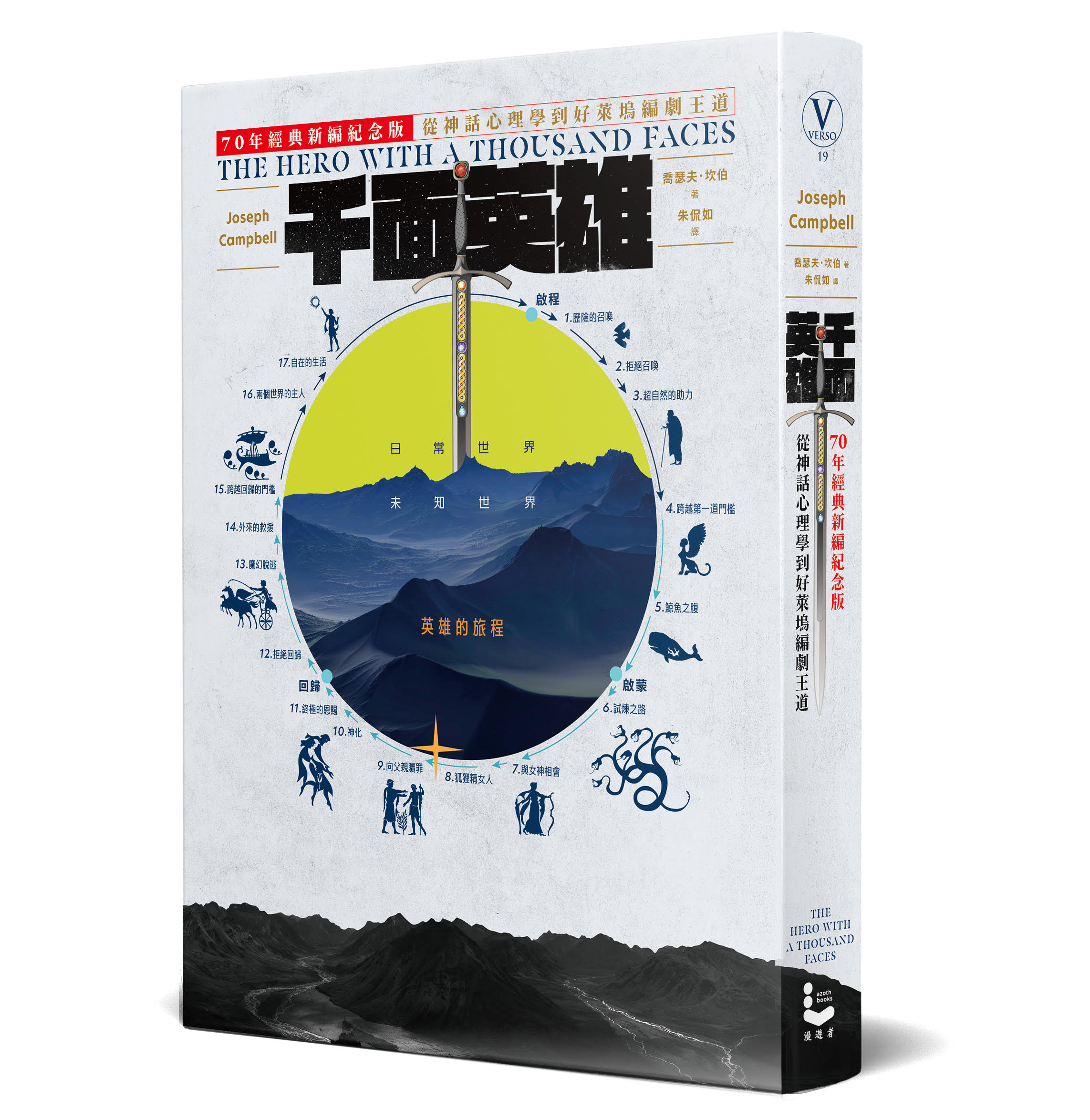 《千面英雄:70年經典新編紀念版,從神話學心理學到好萊塢編劇王道》,喬瑟夫.坎伯著,朱侃如譯,漫遊者文化出版