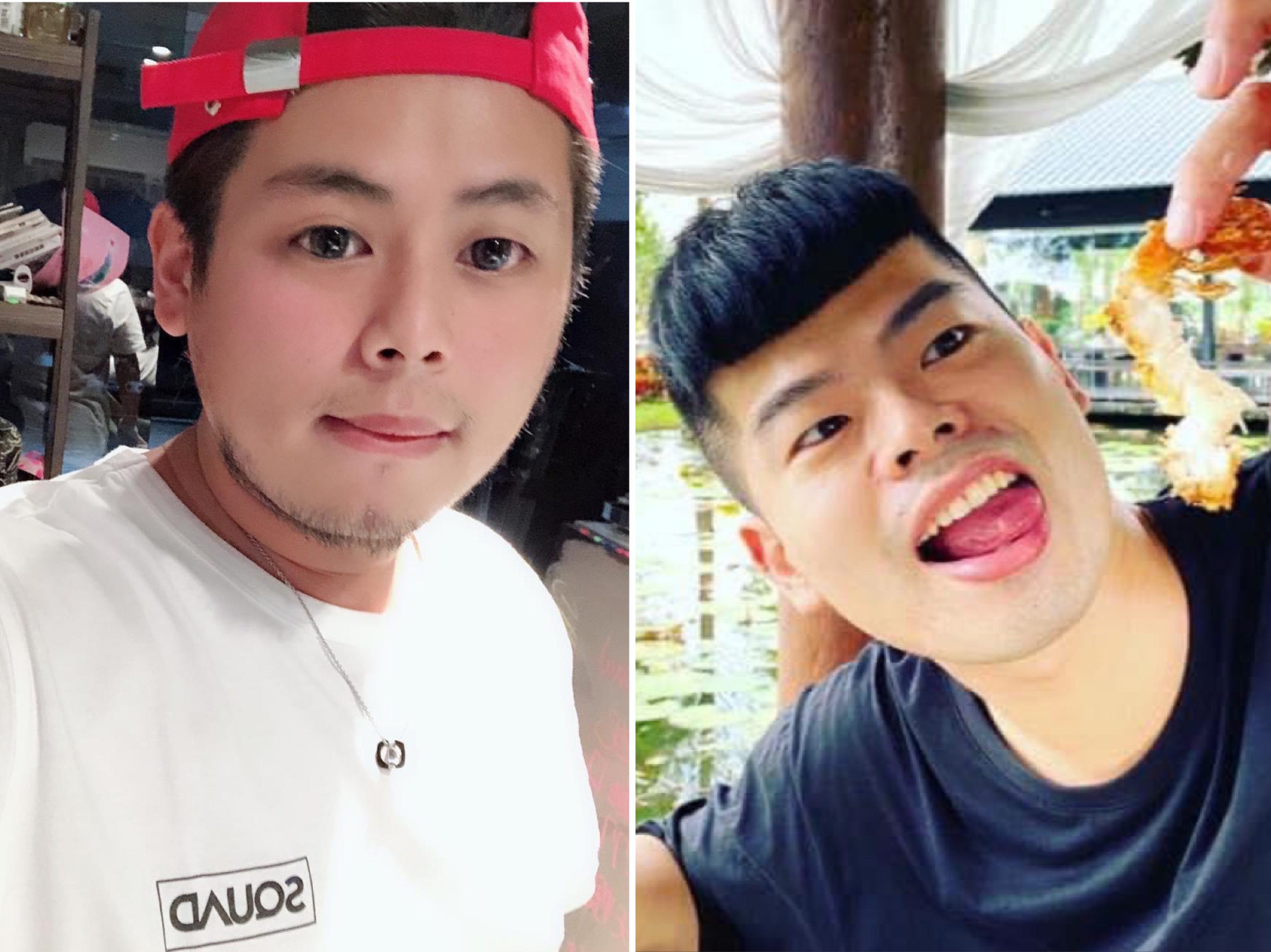 Gino（右）性侵遭判刑，與脖子昔日紛爭結果翻轉，讓游否希（左）相當感嘆。（翻攝自游否希、Gino臉書）